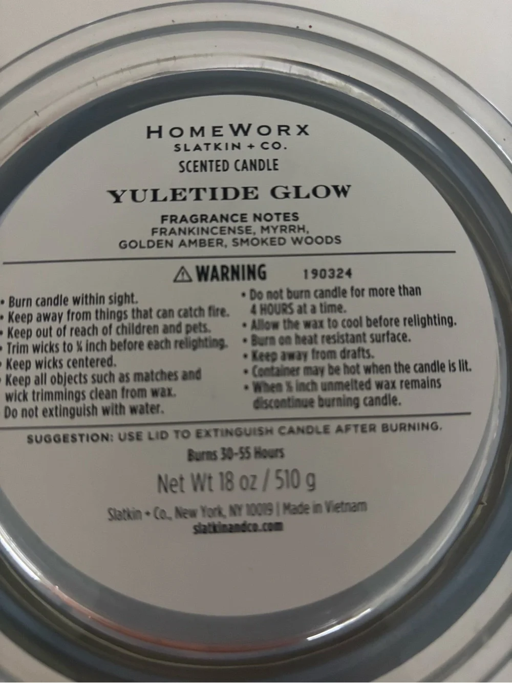 Homeworx yuletide glow